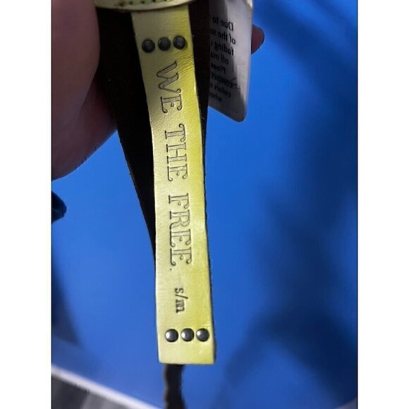 Free People "We The Free" Yellow Leather Belt With Metal Buckle, COWGIRL, S/M - Picture 5 of 6